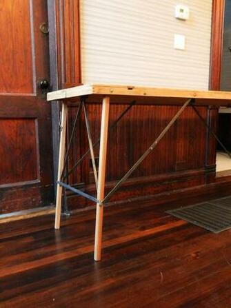Vintage Folding Wallpaper Pasting Table Hillside Schoolhouse