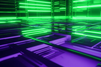 Neon Green And Purple With Soft Reflectio Light Background Wallpaper