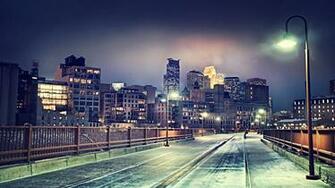 Wallpaper Minneapolis Usa Bridge Winter