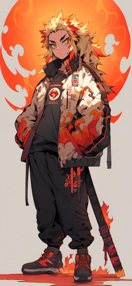 Hypebeast Kyojuro Rengoku Stunning Wallpaper Anime