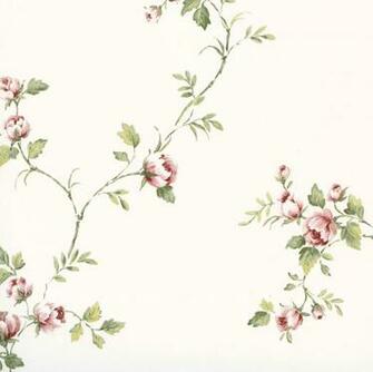 Red Green Ckb66376 Country Rose Vine Wallpaper