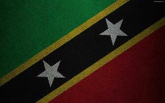 Wallpaper Flag Of Saint Kitts And Nevis 4k Leather