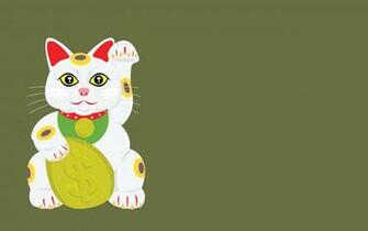 Lucky Cat Vector Wallpaper 4vector