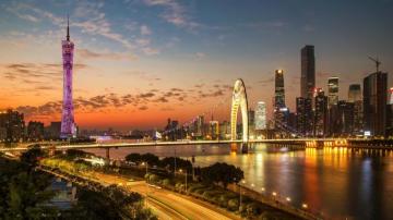 City In China Guangzhou S At Sunset Cityscape Pearl River 4k Ultra