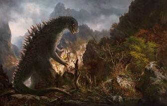 Wallpaper Godzilla Monster Forest Nature