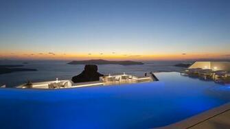 Pool Grace Hotel Santorini HD Wallpaper