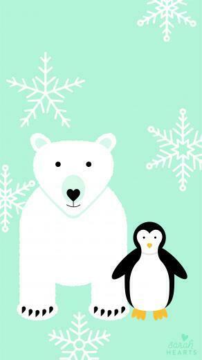 Polar Bear And Penguin January Calendar Wallpaper Sarah Hearts