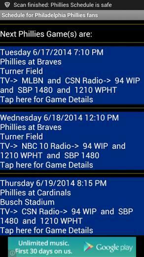 Schedule Philadelphia Phillies Android Apps On Google Play