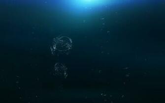 Wallpaper Black Bubbles In Deep Water