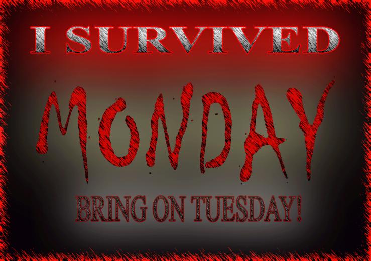 I Survived Monday Desktop Computer Wallpaper Background And