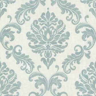 Sebastion Aqua Damask Wallpaper Bolt Traditional By