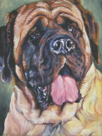English Mastiff Dog Drawing Photo And Wallpaper Beautiful