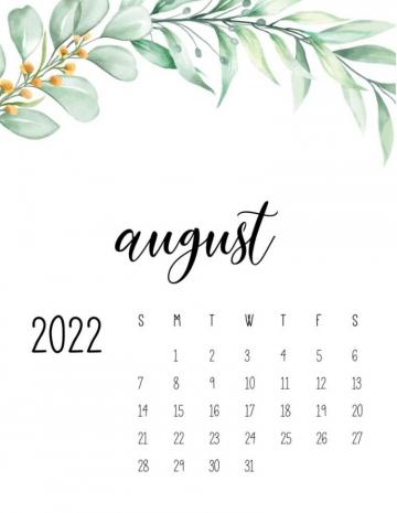 Printable August Calendars