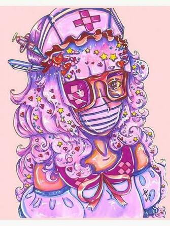 Princess Bubblegum Harajuku Style In Pink Background Metal