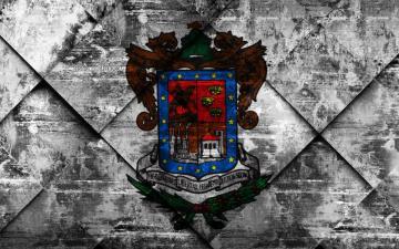 Wallpaper Flag Of Michoacan De Ocampo Grunge Art
