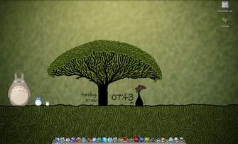 Clock Wallpaper Totoro By Dexaxel