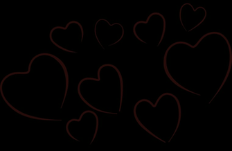 Two Hearts Clipart Black And White Panda
