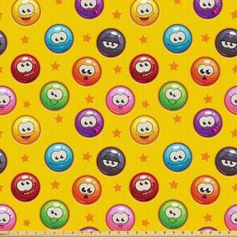 Amazon Ambesonne Emoji Fabric By The Yard Smiley Surprised