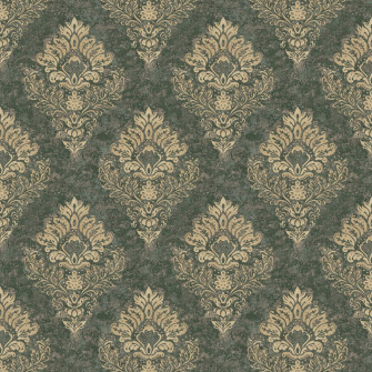 Damask By Metropolitan Stories Green Wallpaper Direct