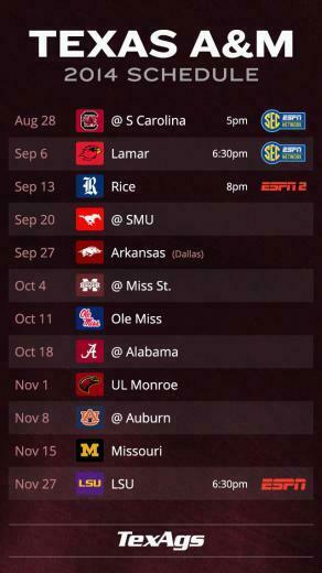 Texas A M Football Schedule Wallpaper Texags
