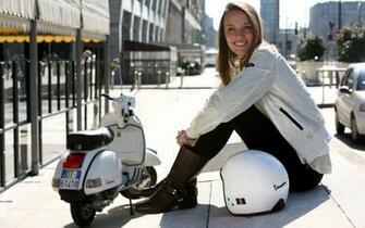 Vespa Px And Girl Wallpaper Image Pictures