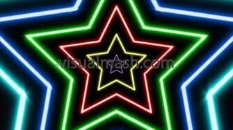 Visual Mash HD Neon Star 60s 70s 80s Disco Tunnel Multicolour
