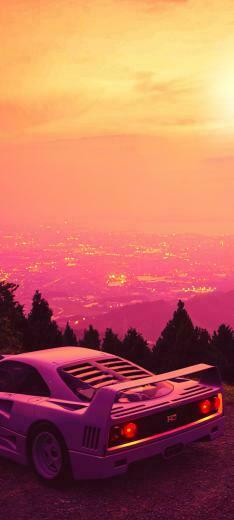 Outrun Sunset 4k Resolution Wallpaper HD