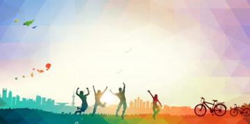 Youth Crowd Cheering Jumping Advertising Background Dream