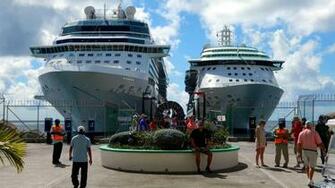 Cruise Ships At Basseterre St Kitts Nevis High Quality