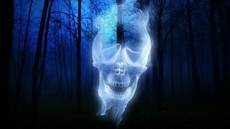 Forest Skull Ghost Wallpaper Stock Photos