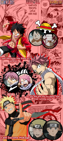 Naruto X Luffy Natsu Cute Anime Wallpaper