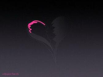 Broken Gray With Pink Heart Wallpaper Emo