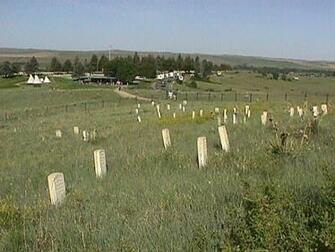 Last Stand Area With Headstones