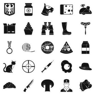 Dog Icons Set Simple Of For Web Isolated On