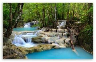 Tropical Waterfall HD Desktop Wallpaper Widescreen High Definition