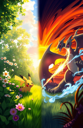 Pokemon Dual Screen Wallpaper