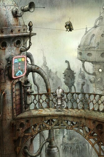 Nasty Robot Bird Wallpaper For iPhone