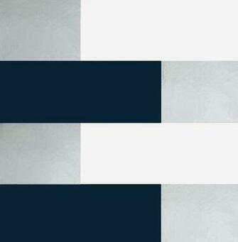 Block Wallpaper Navy White Silver Monument Interiors