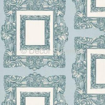 Vintage Blue Mirror Rococo Late Baroque In