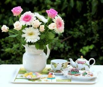 Garden Tea Party High Quality And Resolution Wallpaper