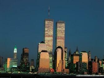 New York Skyline And Twin Towers World Trade Center