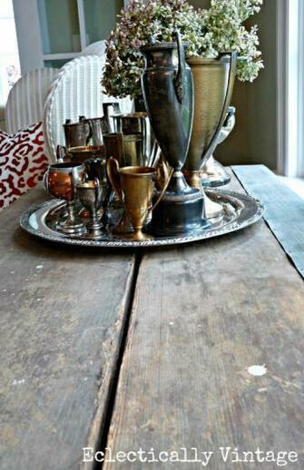 Vintage Wallpapering Table Love The Trophy Collection