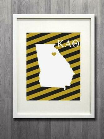 Custom State Kappa Alpha Theta Glic E Print Pick Your