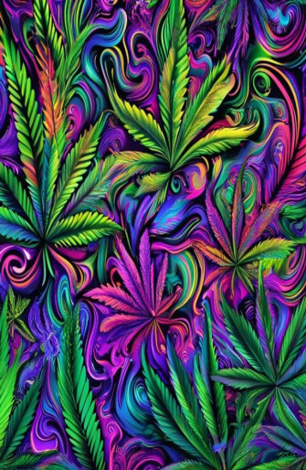 Psychedelic Weed Wallpaper