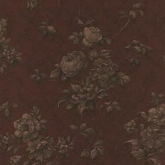 Burgundy Floral Damask Mirabelle Mirage Wallpaper