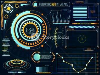 Futuristic Hud Interface Ui Ux Design Big Set Of Infographic