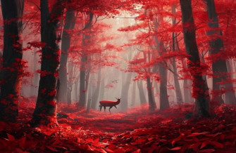 Red Forest Wallpaper