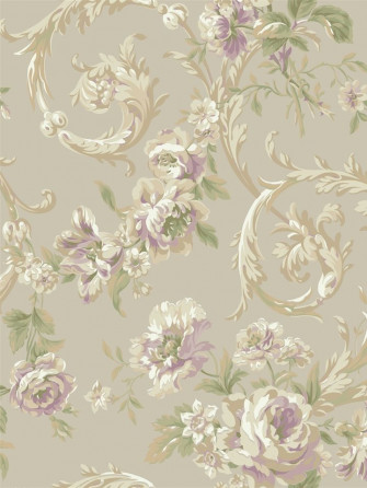 Lavender Rococo Floral Wallpaper Iridescent Americanblinds