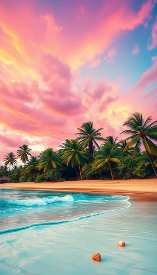 Tropical Beach Phone Wallpaper