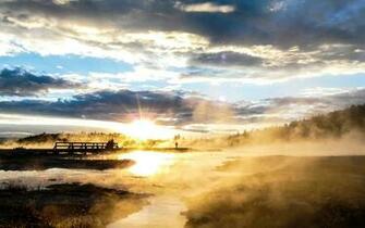Yellowstone National Park Sunset Wallpaper